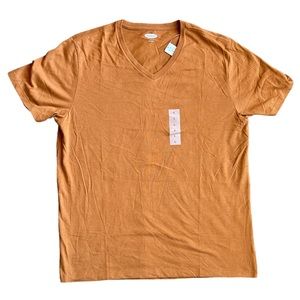 Old Navy Women’s Soft-Washed V-Neck Short Sleeve T-Shirt - Burnt Orange -Size L